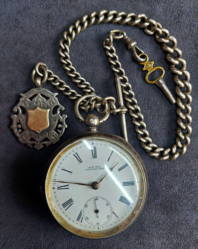 Waltham silver full hunter - silver,