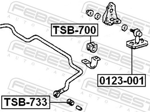 Fits febest tsb 733 front - tsb-733,