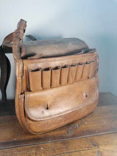 Vintage leather cartridge - vintage, bag