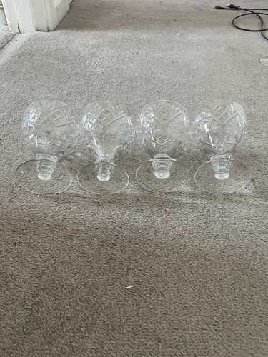 Vintage crystal brandy glasses - vintage,