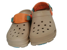 New Crocs Beige with Badges M9 W11