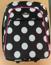 Dunlop Black & White spotted small travel case on wheels. Fine used condition.