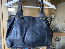Fossil Black Leather Crossbody Bag 40 x 25cm