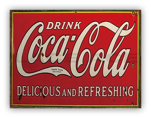 Coca cola style metal sign - style,