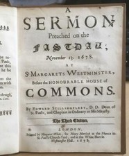 1678  'Fast-Day Sermon..Nov.13. 1678..Westminster' Edw.Stillingfleet. 1.Samuel