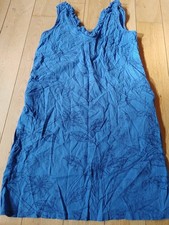 Next Linen Blend Blue Floral