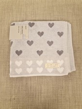 Hand Towel-Next Grey Hearts