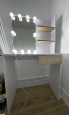 Vanity table with led mirror