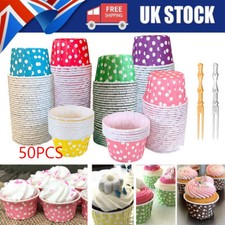 50Pcs Party Paper Ice Cream Cup Jelly Fruit Sweet Bowl Dessert Cups Cake Wrapper