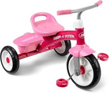 Toddler Tricycle, Radio Flyer Pink Trike For Kids with Adjustable Seat - Pink