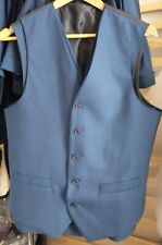 Waistcoat: Wedding, Formal/Morning Electric Blue - Ex Hire. Torre/Jean Yves. VGC
