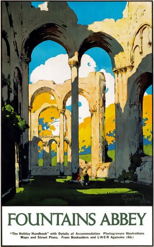 Tx479 vintage fountains - fountains, abbey