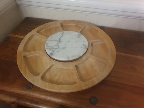 Lazy susan wood cheese tray - susan,