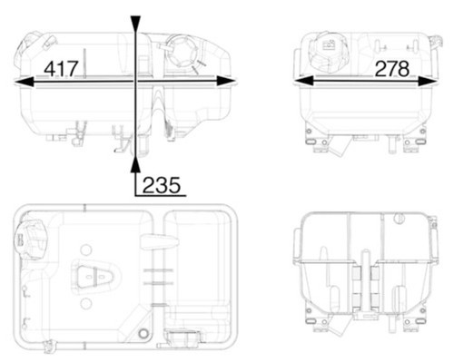 Coolant expansion tank - coolant, mahle