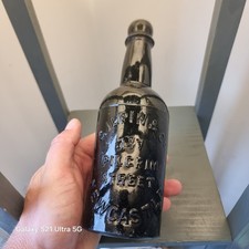 Scarce Dark Glass antique Gilpin & co NEWCASTLE bottle with unusual lip
