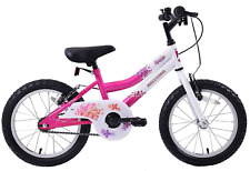 Kids Girls Bike Sparkle 16" Wheel Mountain Bike Single Speed White Pink Age 5+