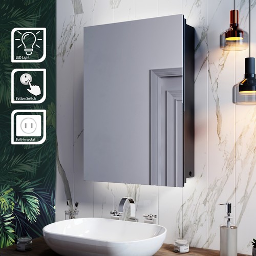 Black led bathroom mirror - bathroom,