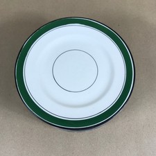 Set of 12 Vintage Royal Vale Longton HJC Green Edged Bread Plates