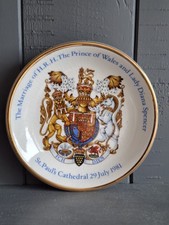 Royal Wedding 1981 Trinket Dish Charles & Diana Marriage Souvenir Wood & Sons