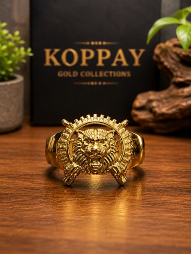 Puli ring gold tiger - ring,