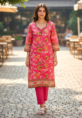 Women pink floral printed - floral,