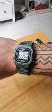 Casio W-218H-3A Green Digital Black Resin Illuminator Unisex Sporty Watch Custom
