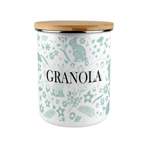 Green rabbits granola storage - rabbits,