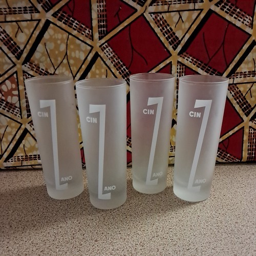 Set cinzano frosted glass - cinzano,