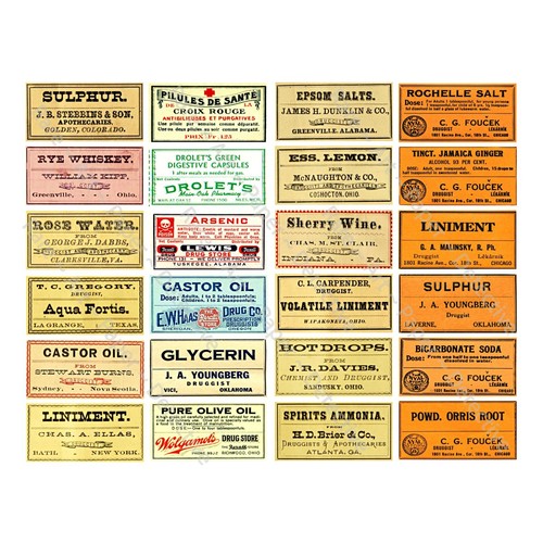 Pharmacy stickers bathroom - 24, stickers,