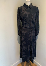 Zara midi tea shirt Dress L NEW BNWT Emilie floral pattern print maxi black