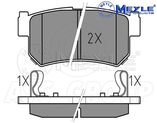 Meyle brake pad set - brake, front