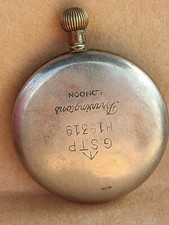 British Military WW2 Buren Grand Prix GSTP Pocket Watch Working Condition swiss
