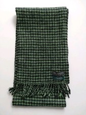 LYLE & SCOTT * GREEN & BLACK CASHMERE MEN'S LADIES VINTAGE RECTANGULAR SCARF