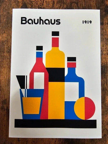 Size bauhaus print unframed - a4,