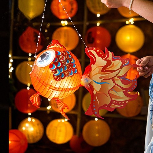 Material package koi lantern - package,