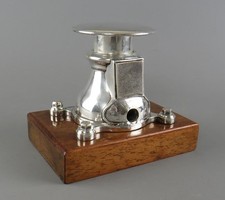 Antique 19th C. John Brown's Patent Cigar Cutter Match Holder Striker Table Top