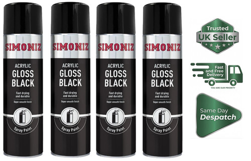 Simoniz acrylic gloss black - x4,