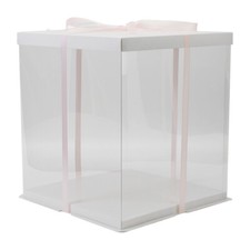 Large Clear PVC Gift Boxes Cake Dessert Packaging Transparent Box Wedding Favors