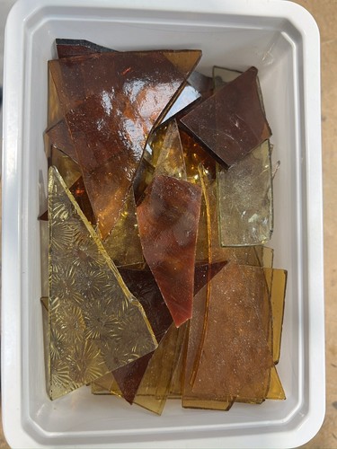 Stained glass offcuts 1kg - stained,