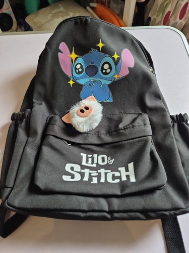 Black rucksack stitch pockets - stitch,