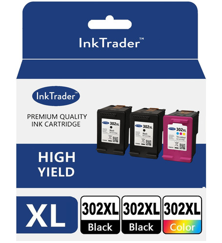 Refilled 302xl black - refilled, x2
