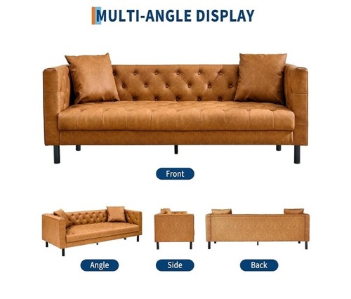 Luxurious leather couch - 81",