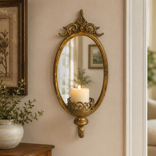 Vintage gold metal wall - vintage,
