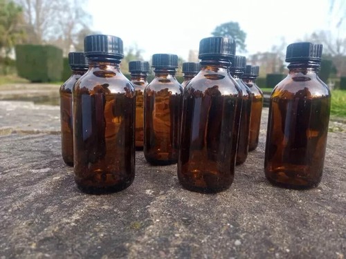 Amber glass dropper bottles - amber,