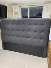 Faux Suede Charcoal Grey Headboard Wrap Cover All Sizes 3 Depths