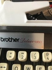 Retro Brother Deluxe 1350 Portable Typewriter & Carry Case - Made In Japan