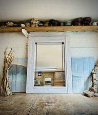 Driftwood Mirror - White Mirror - Large Driftwood Mirror - Whitewashed Mirror