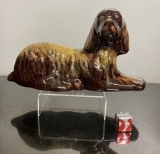 BLUE MOUNTAIN POTTERY Red Clay glazed dog figurine (444g)