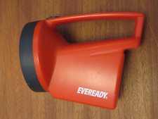 Vintage Red Black Ever Ready Large Lantern Flash Light Torch Camping Garden Shed