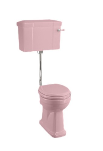 Pink edwardian art deco toilet - edwardian,